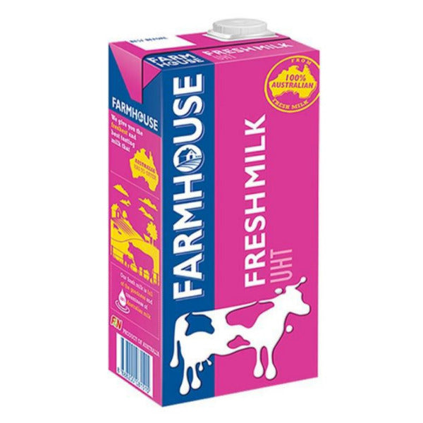Farmhouse fresh milk blue and pink 1 litre