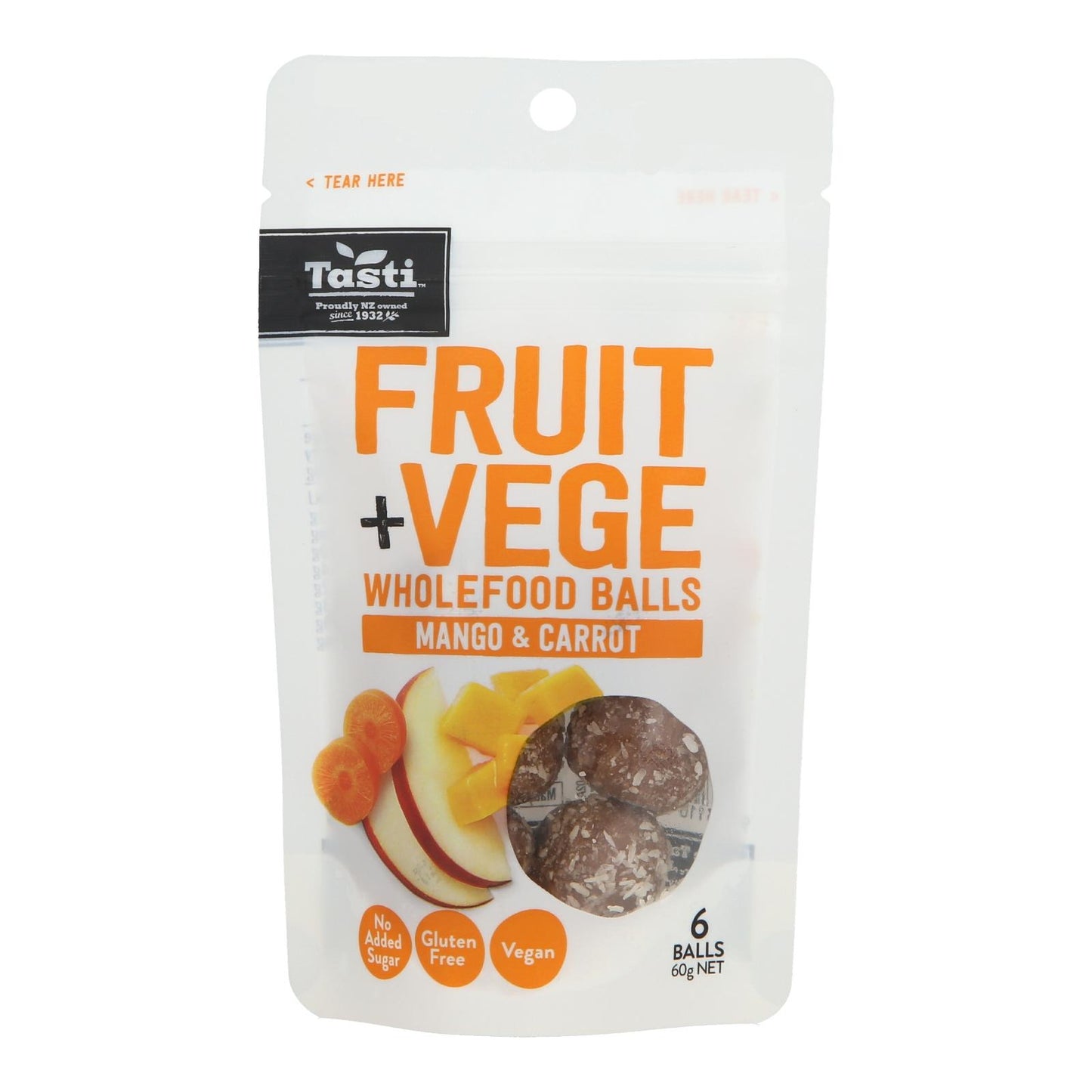 Fruit Wholefood Balls Mango & Carrot (60g)