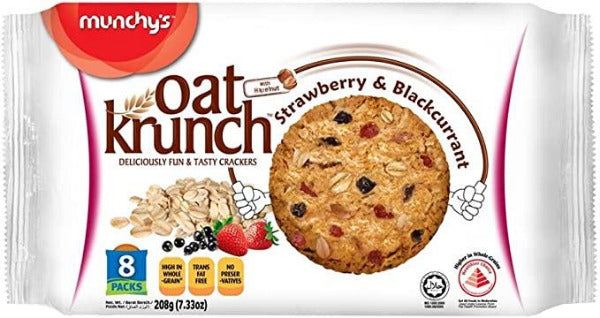 Munchys Oat Krunch Strawberry and Blackcurrant (208g)