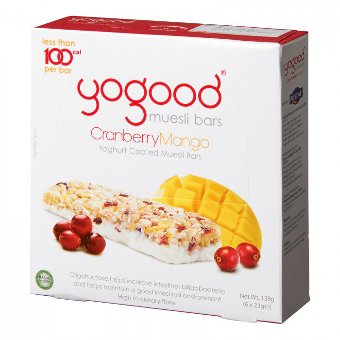 YoGood Cranberry and Mango Muesli Bar (6x23g)