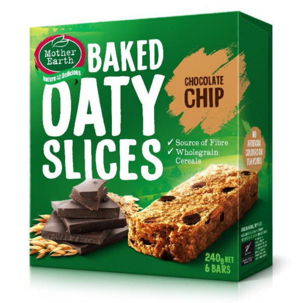 Mother Earth Baked Oaty Slices Chocolate Chip (6x40g)