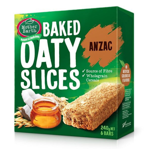 Mother Earth Baked Oaty Slices Anzac (6x40g)