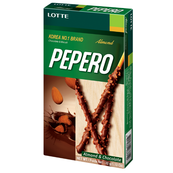 Lotte Pepero Stick Biscuits Almond (32g)
