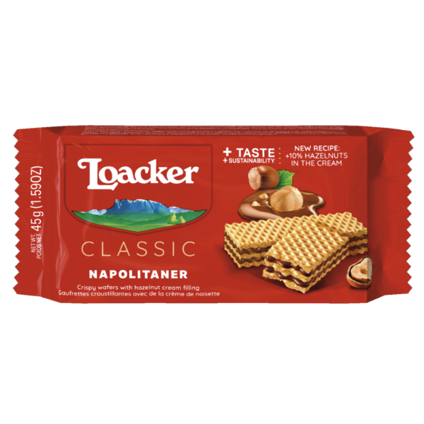 Loacker Napolitaner Hazelnut Wafer Pack (45g)