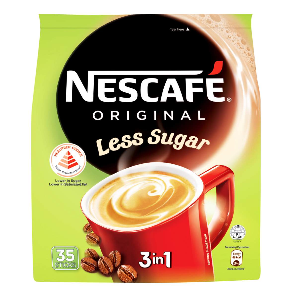 Nescafe 3 n 1 Original Less Sugar (15g)