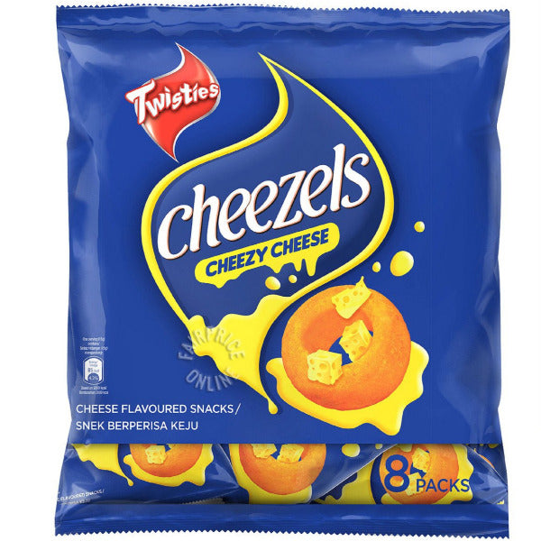Twisties Cheezels cheesy cheese blue sachet