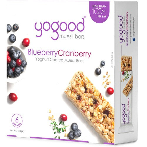 YoGood Blueberry and Cranberry Muesli Bar (6x23g)