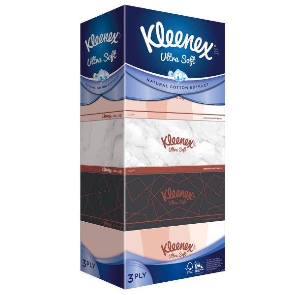 Kleenex Facial Tissue Box Lifestyle 3Ply (100's)